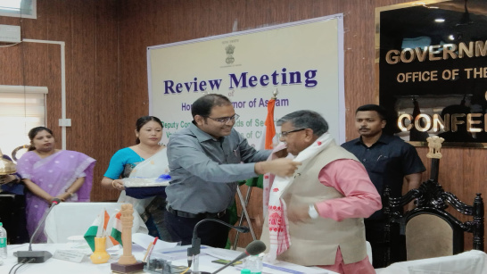 Review Meeting by Hon'ble Governor of Assam , Shri Gulab Chand Kataria 