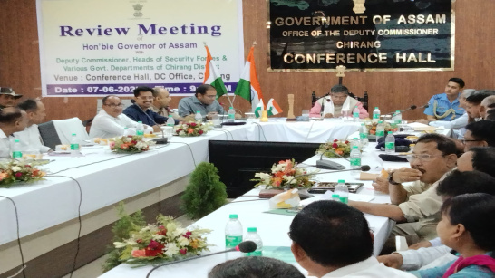 Review Meeting by Hon'ble Governor of Assam , Shri Gulab Chand Kataria 